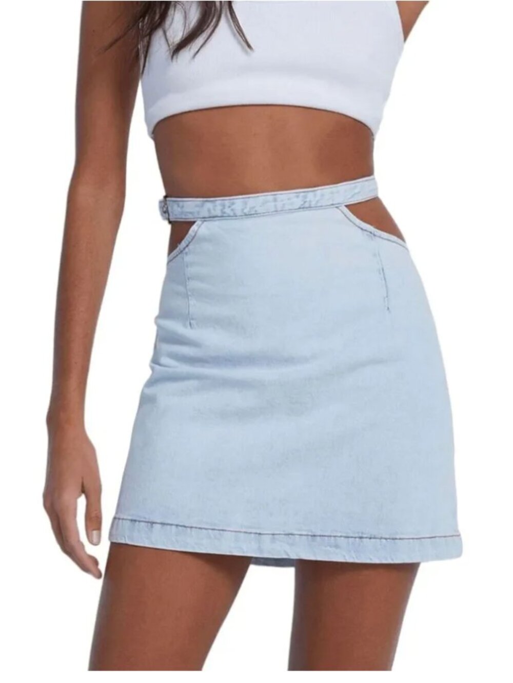 NWT We Wore What Cut Out Skirt - Indigo Comfort / S